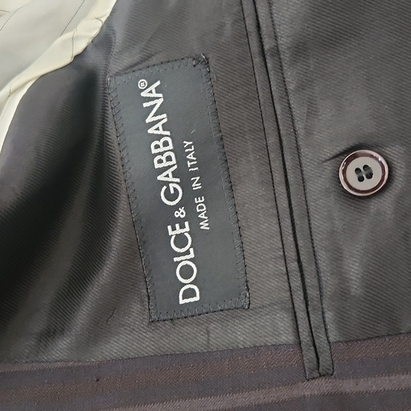 Dolce & Gabbana men pinstripe 2ps pant suit 100% wool - Picture 8 of 10